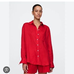100% Linen Gap Oversized Buttondown